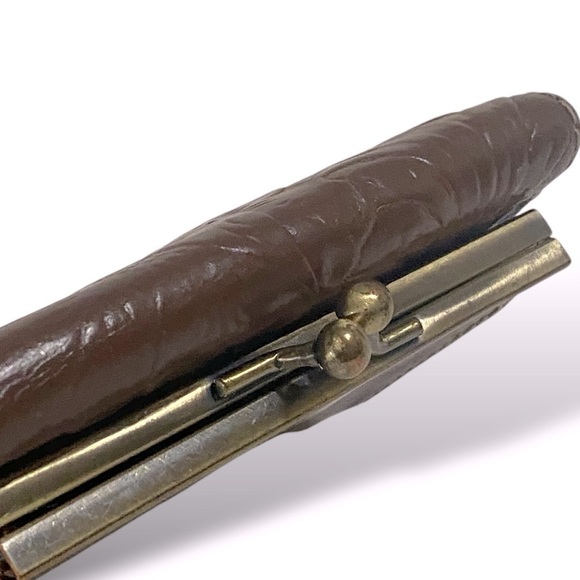 Patricia Nash Vintage Bi-Fold Wallet with Coin Pouch Brown W 5” x H 4.5” - Picture 12 of 16